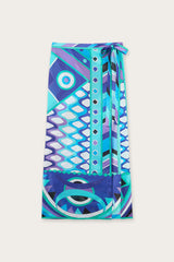 Pucci Vivara Print Cotton Sarong Skirt