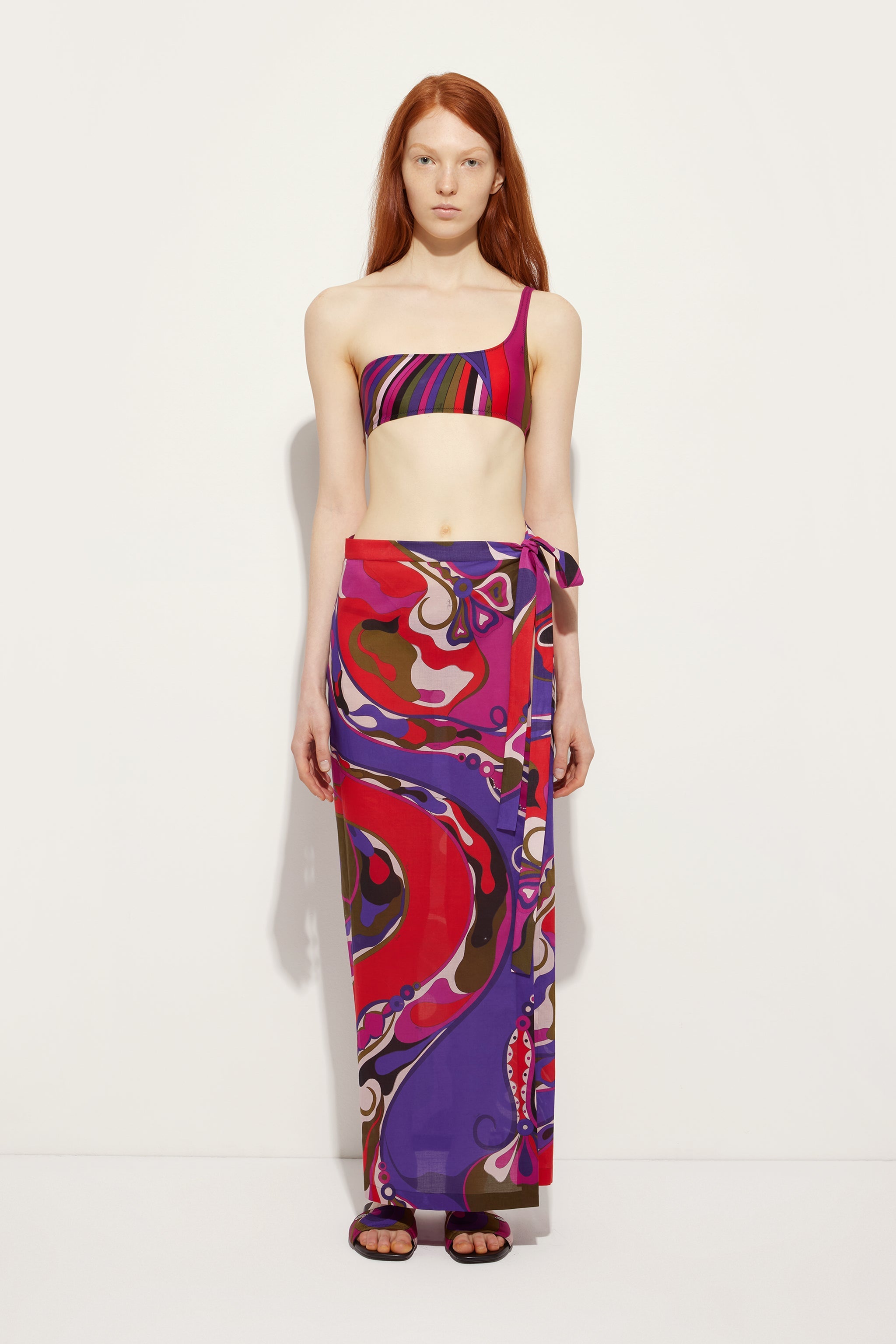 Pucci Orchidee Print Pareo Skirt