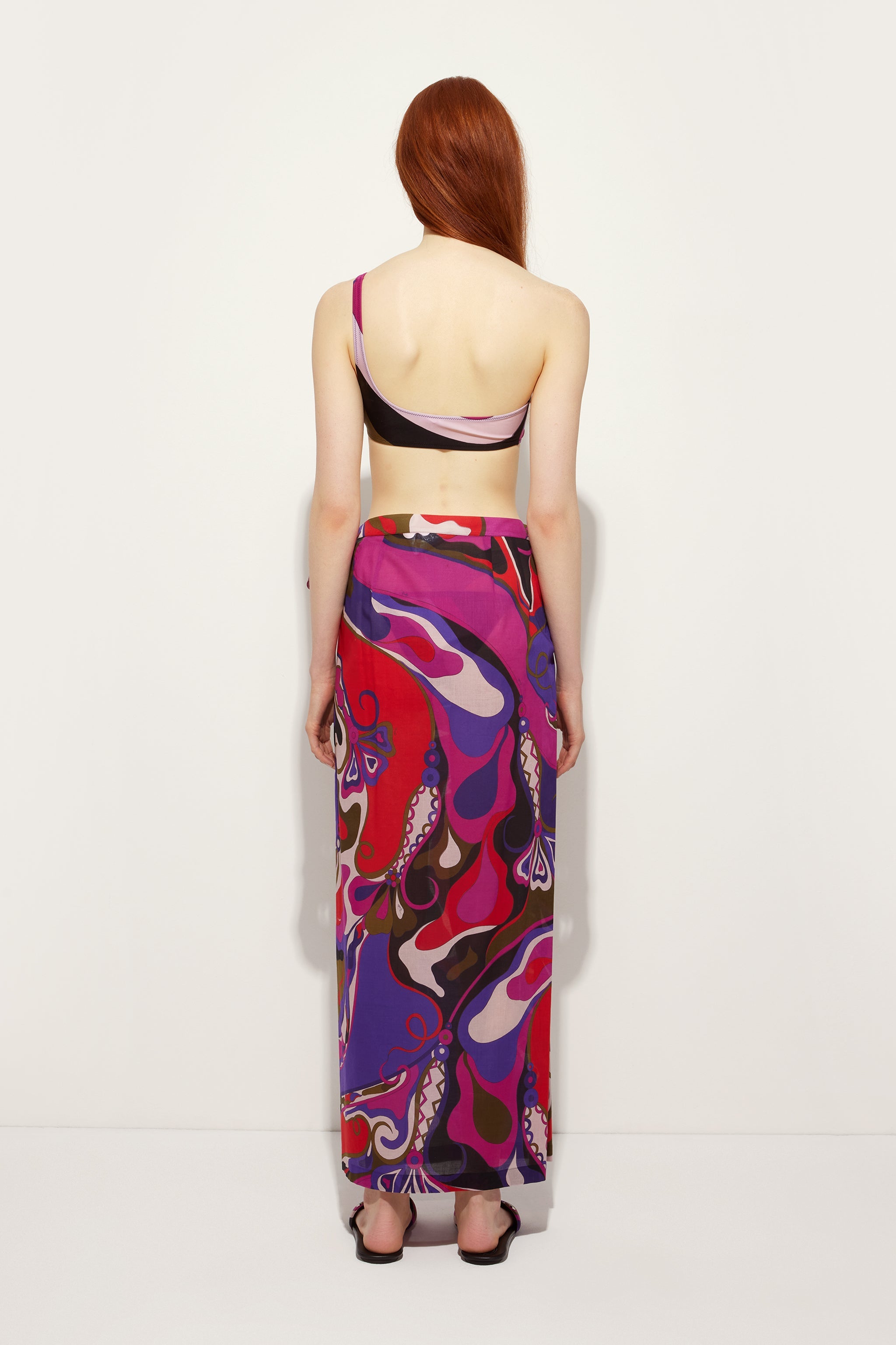 Pucci Orchidee Print Pareo Skirt