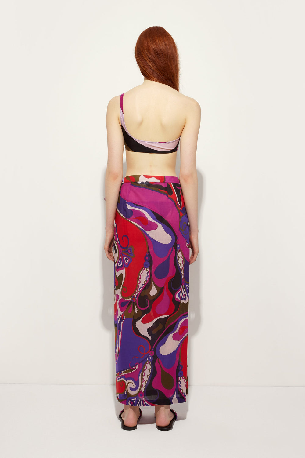 Pucci Orchidee Print Pareo Skirt