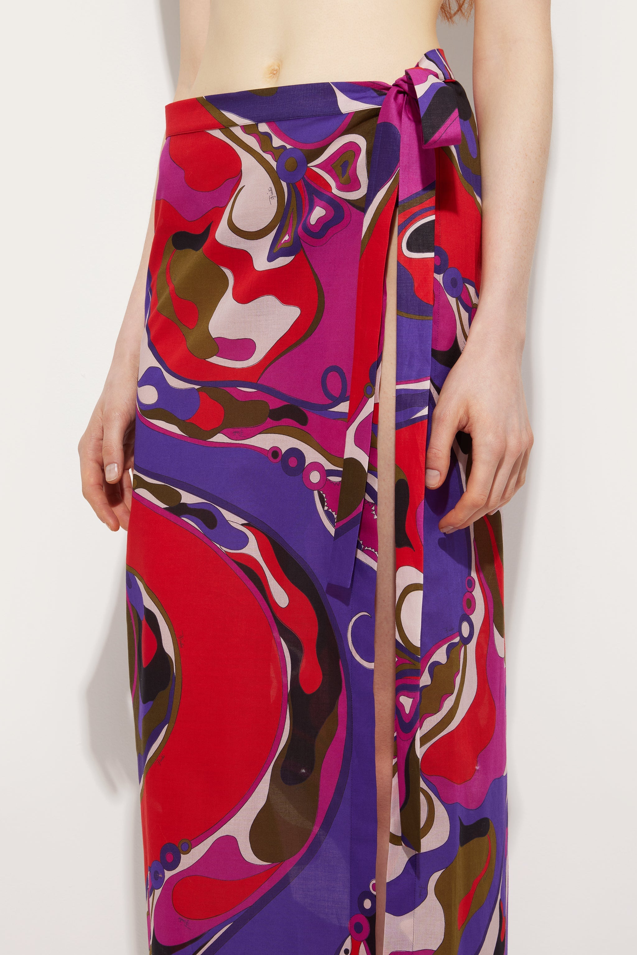 Pucci Orchidee Print Pareo Skirt