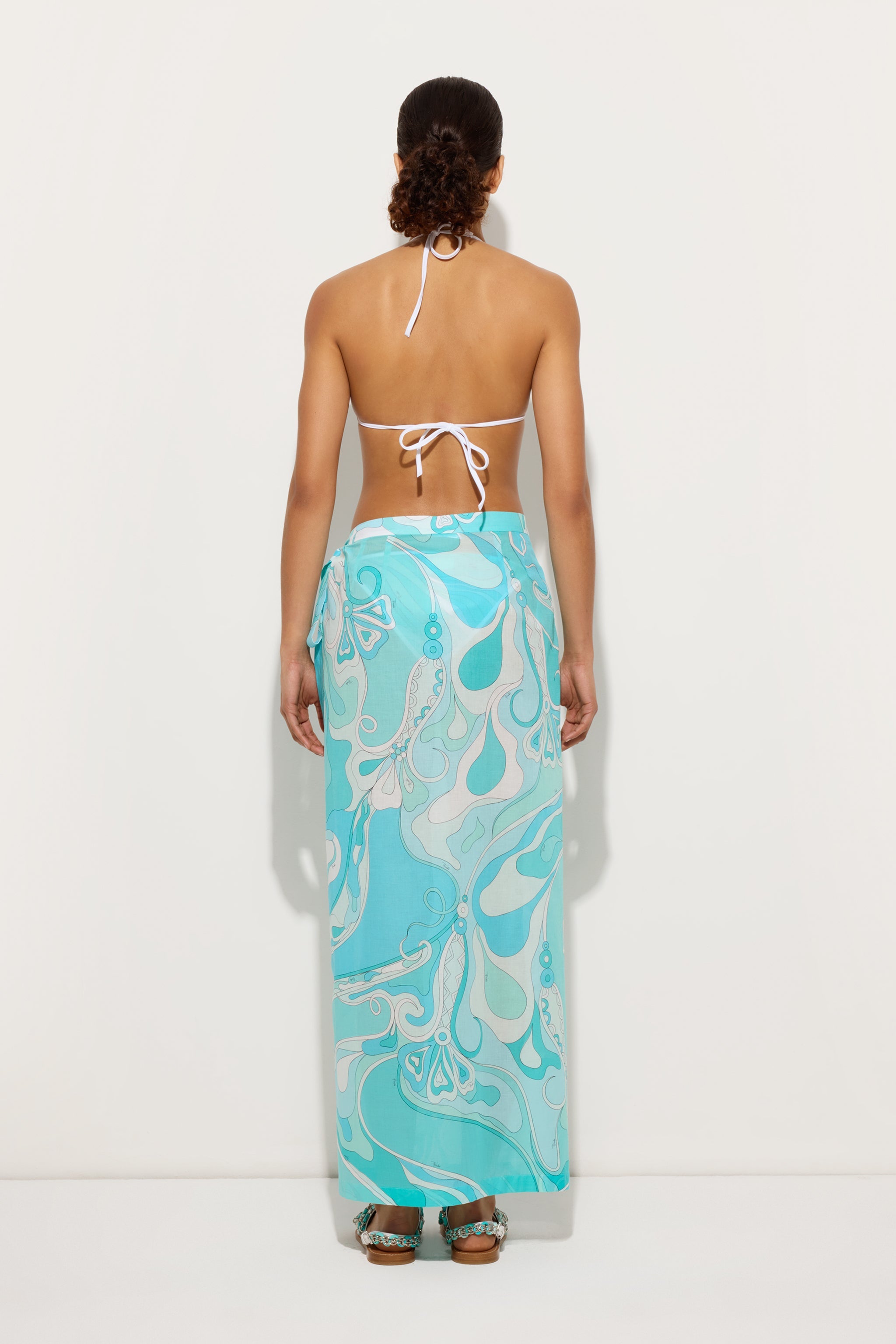 Pucci Orchidee Print Pareo Skirt