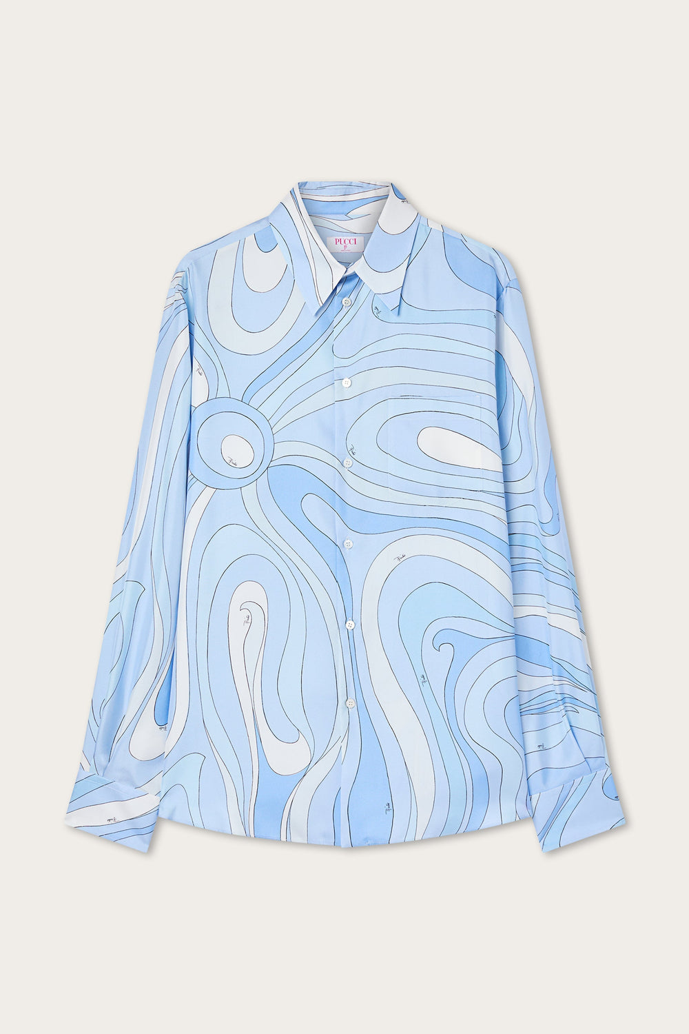 Pucci Marmo Print Oversized Silk Shirt