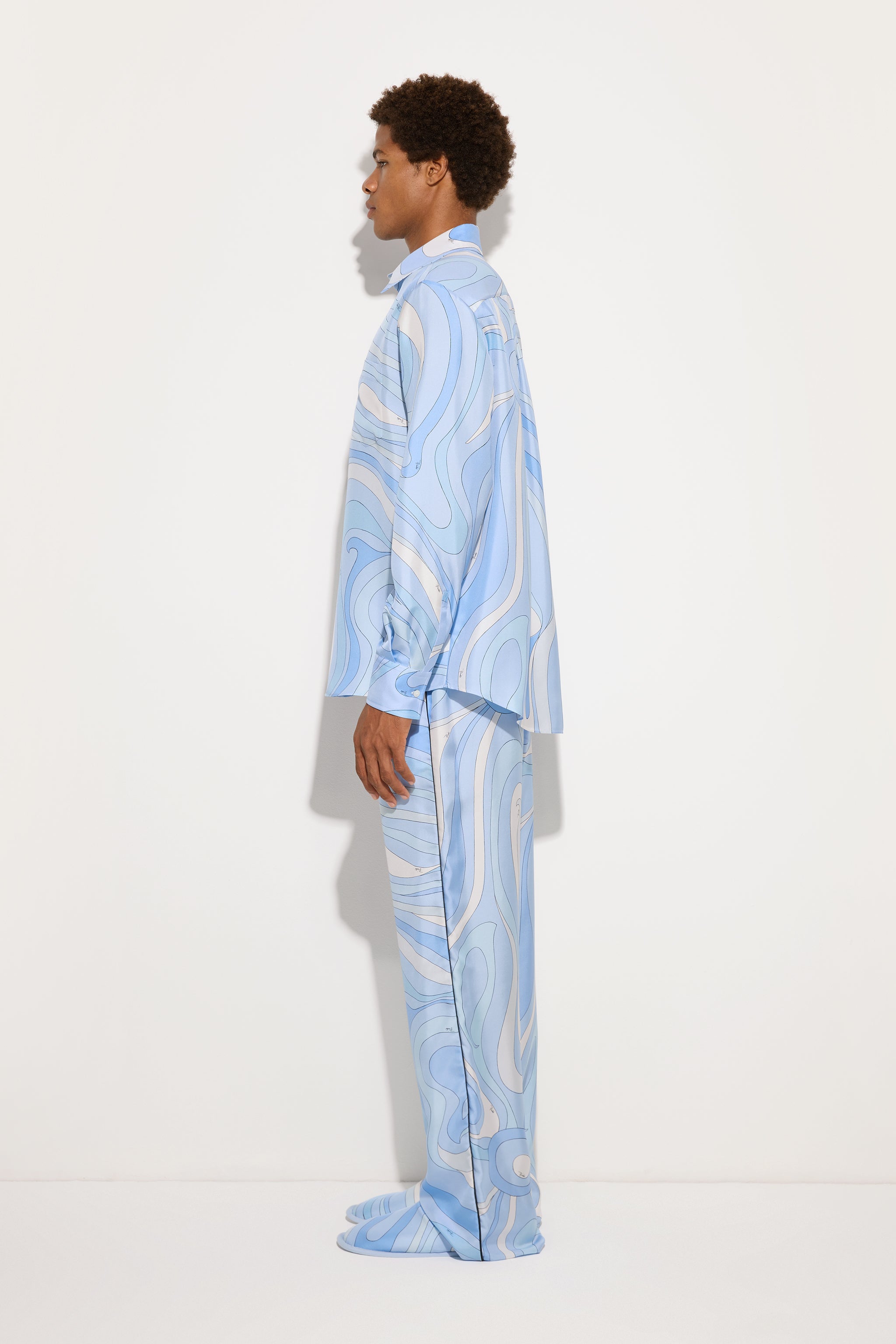 Pucci Marmo Print Silk Pants