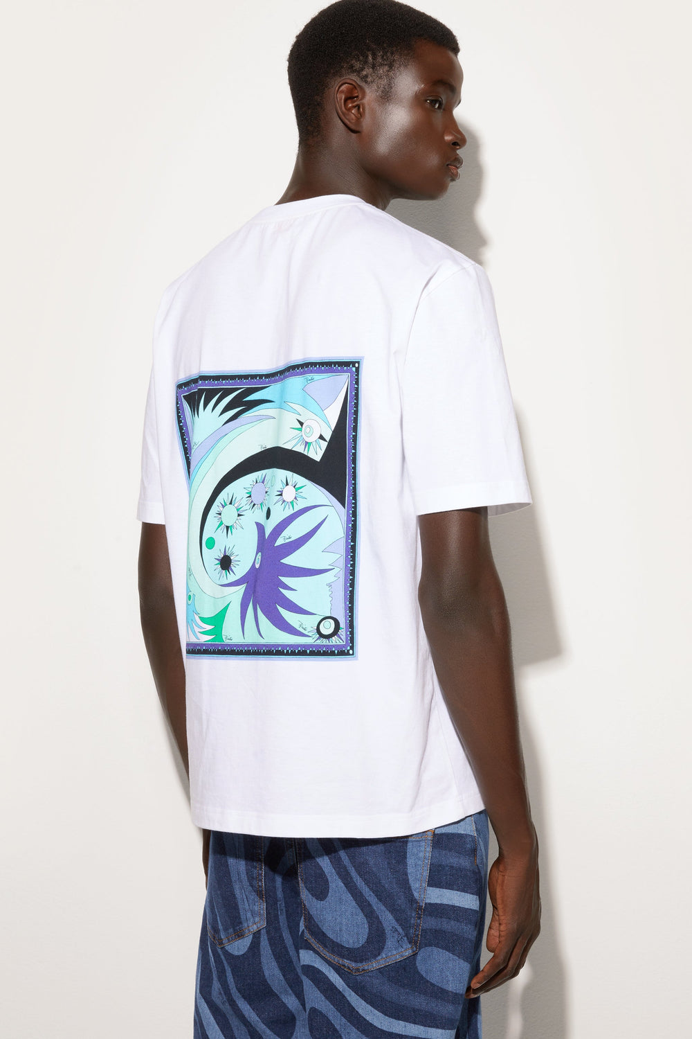 Pucci Cotton Back Printed T-Shirt