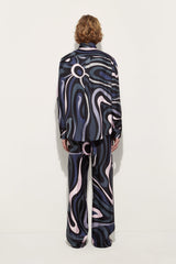 Pucci Marmo Print Silk Trousers