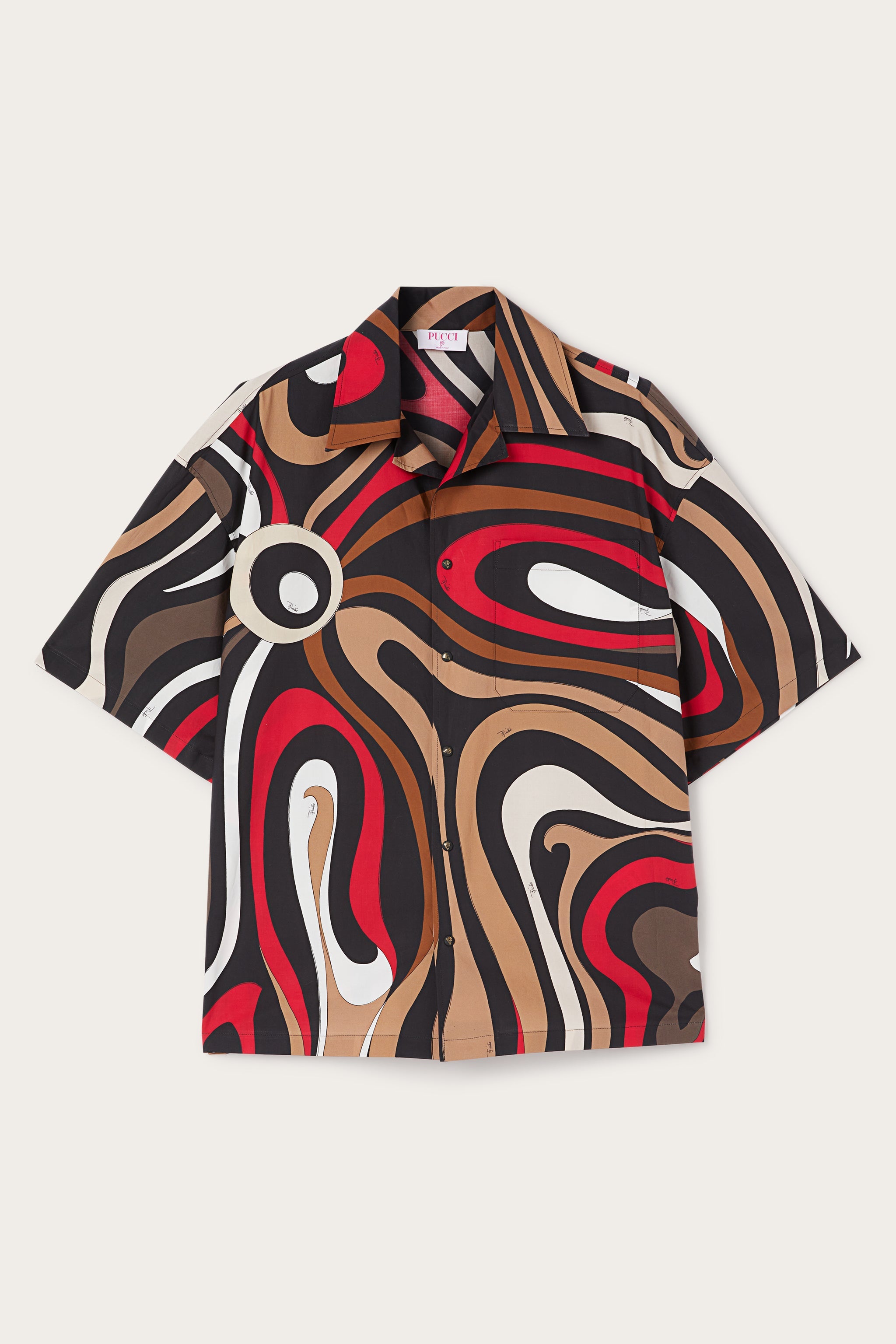 Pucci Marmo Print Bowling Shirt