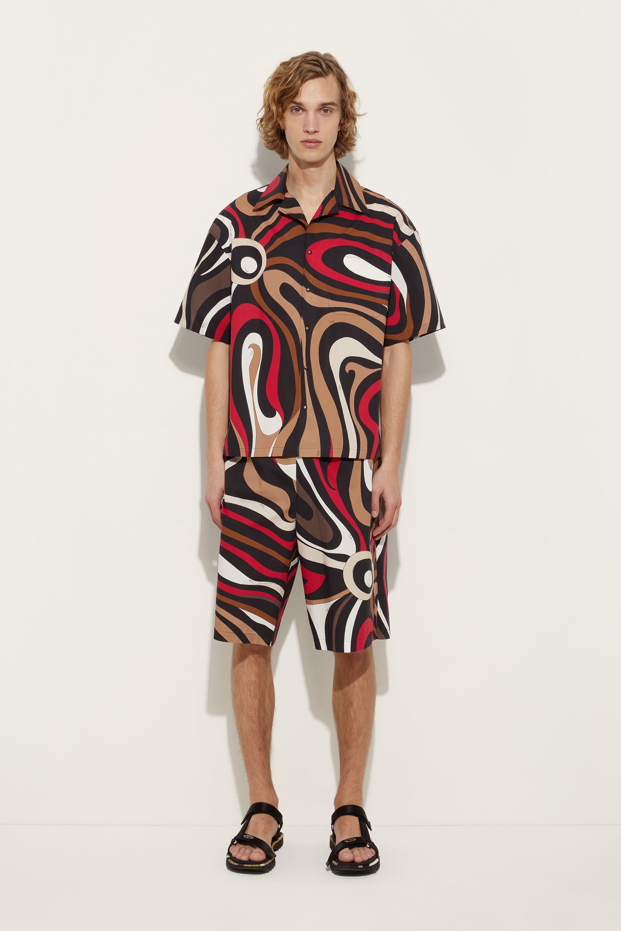 Pucci Marmo Print Bowling Shirt