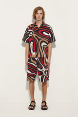 Pucci Marmo Print Bowling Shirt