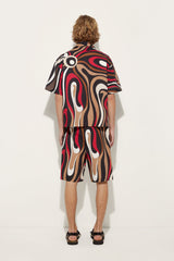 Pucci Marmo Print Bowling Shirt