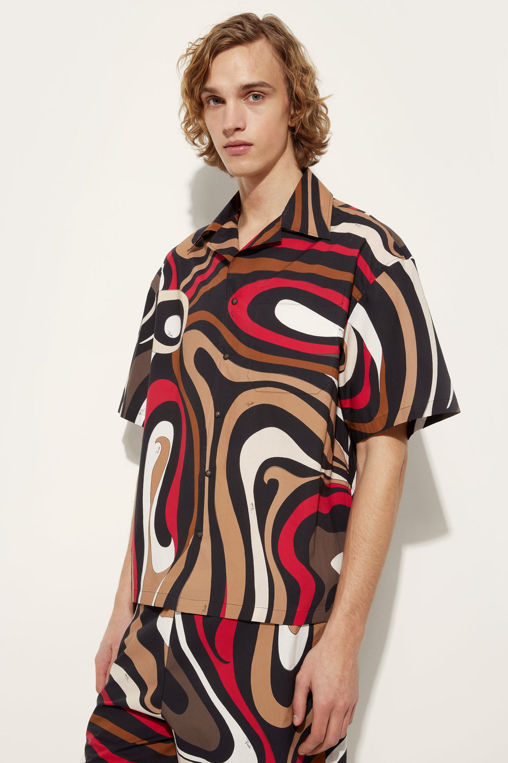 Pucci Marmo Print Bowling Shirt