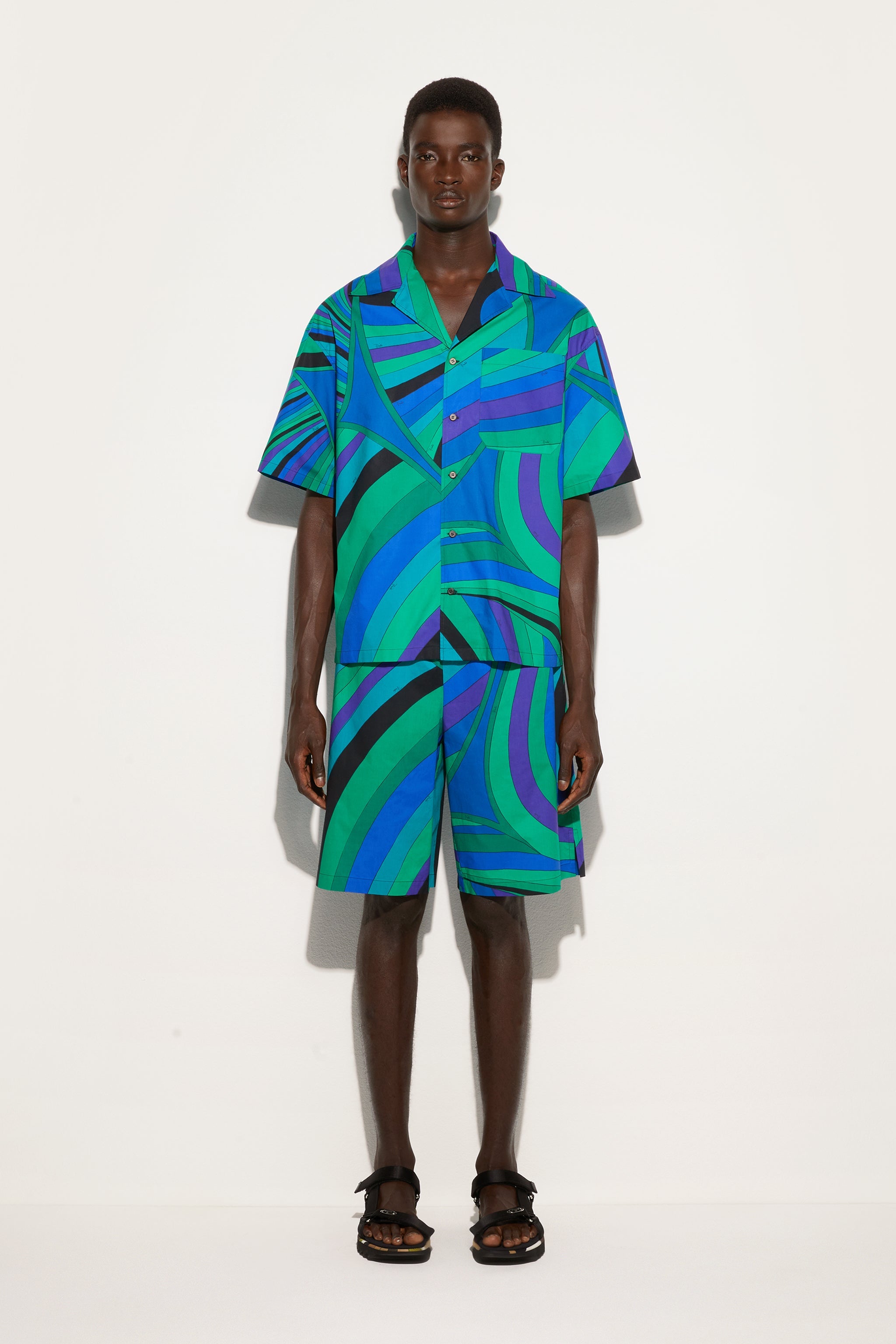 Pucci Iride Print Bowling Shirt