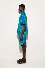 Pucci Iride Print Bowling Shirt