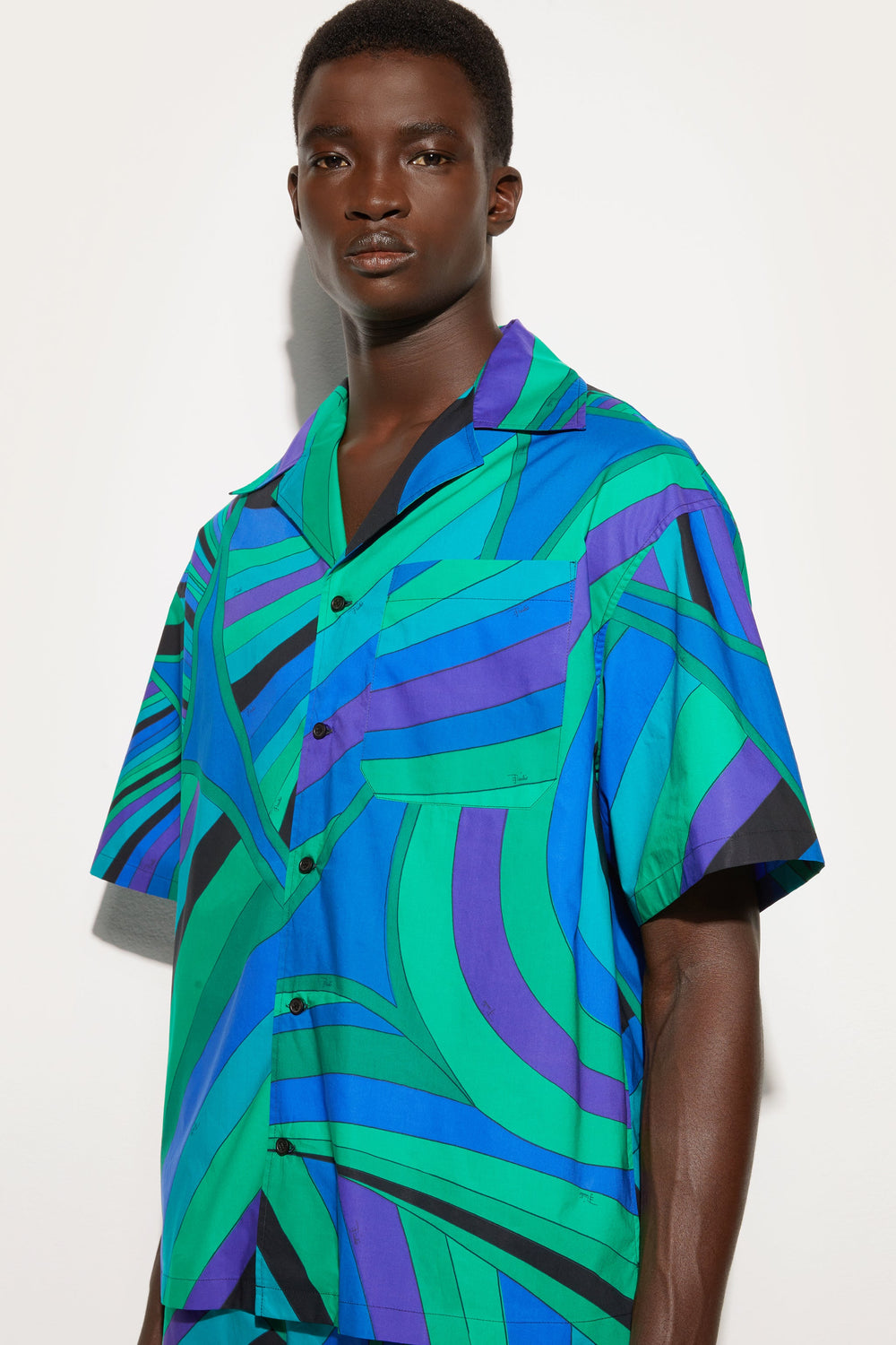 Pucci Iride Print Bowling Shirt