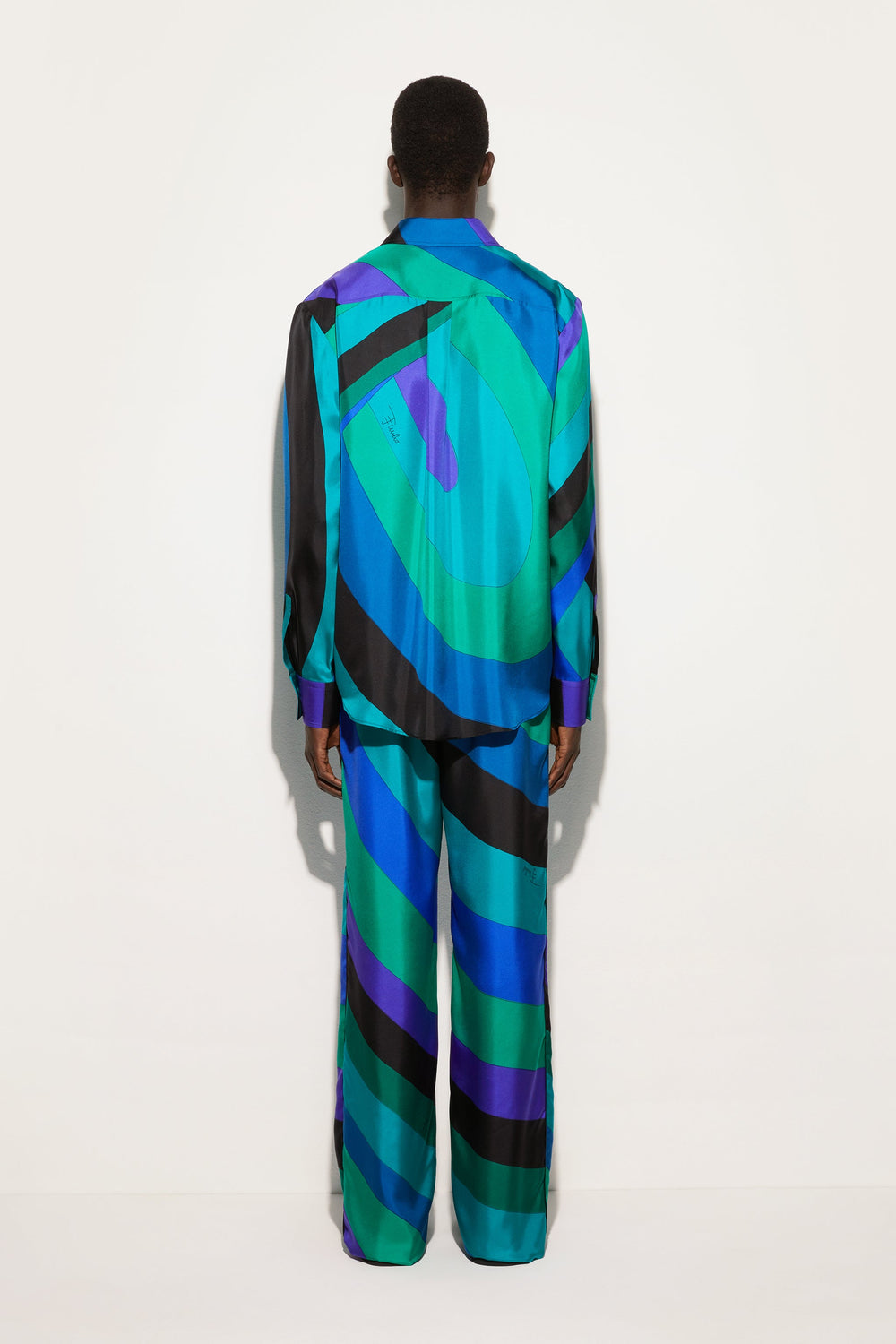 Pucci Iride Print Silk Twill Pants