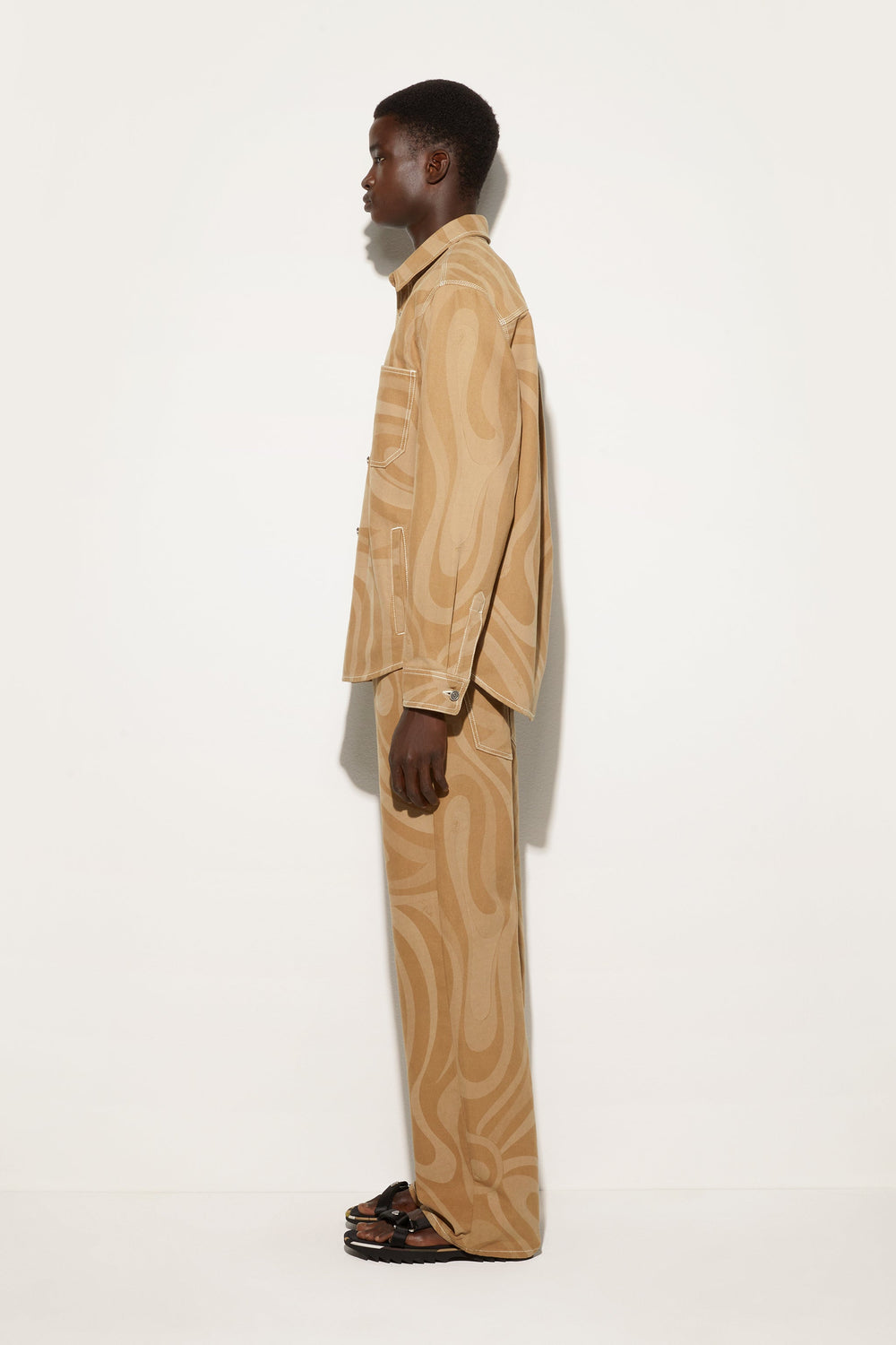 Pucci Marmo Print Canvas Pants