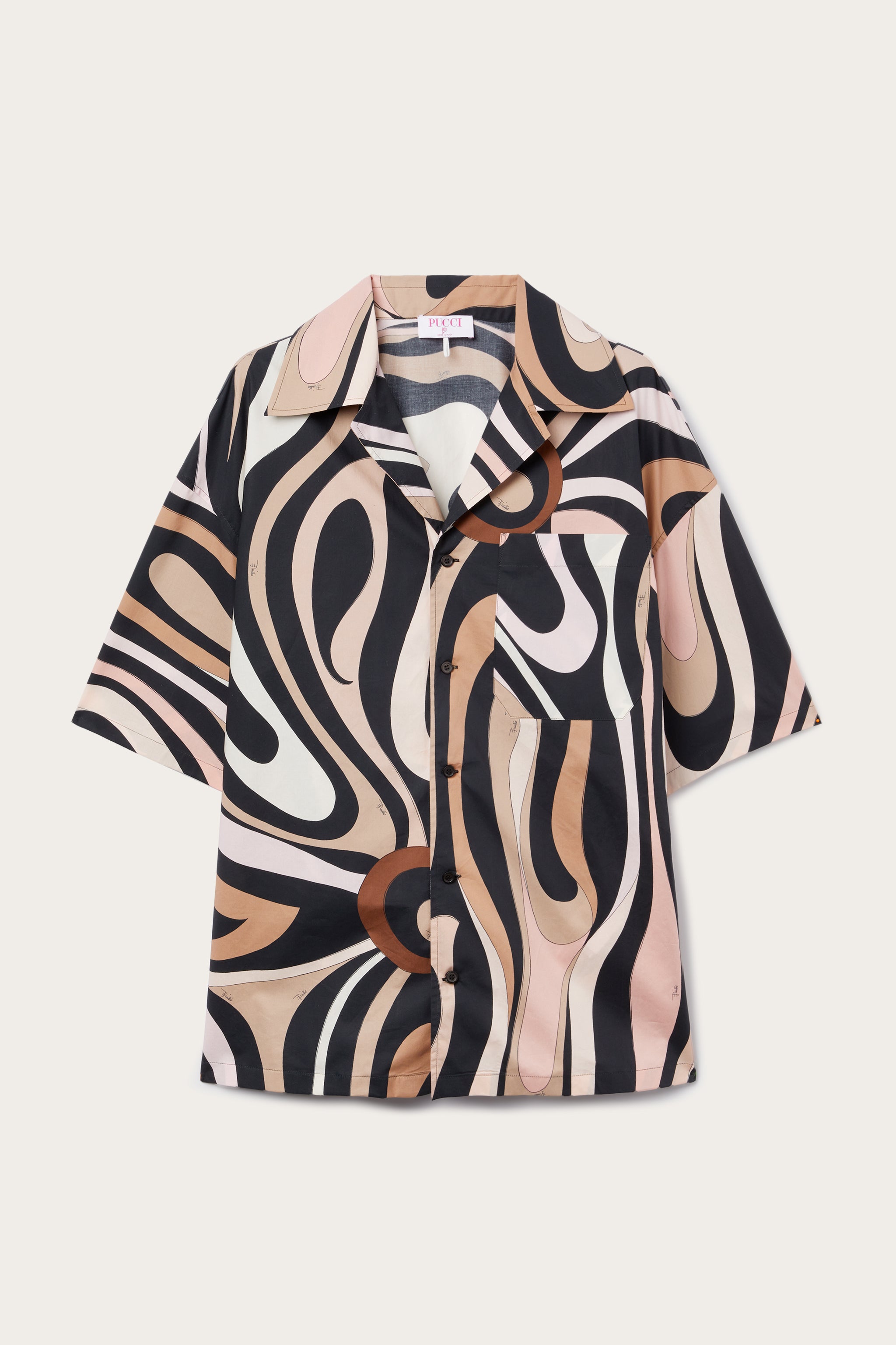 Pucci Marmo Print Bowling Shirt