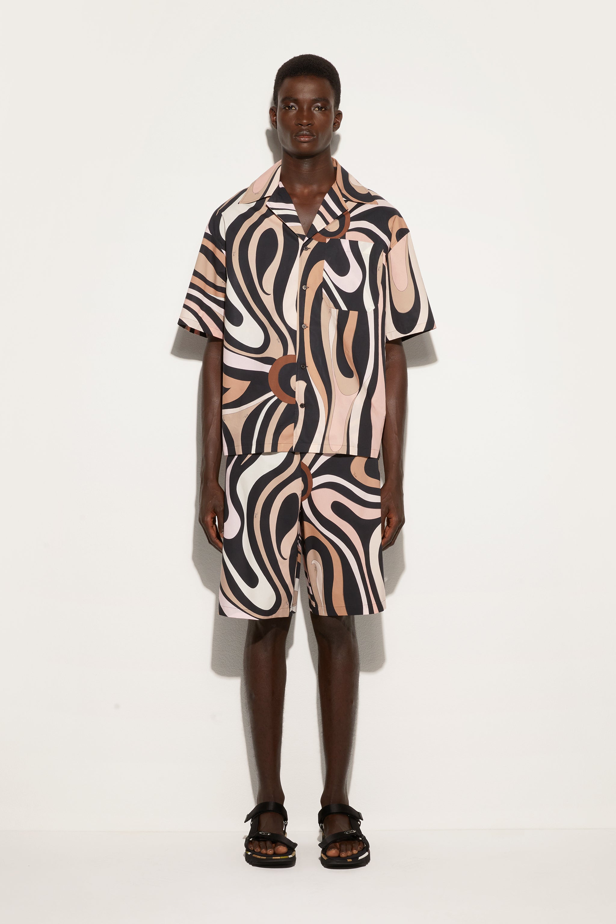 Pucci Marmo Print Bowling Shirt