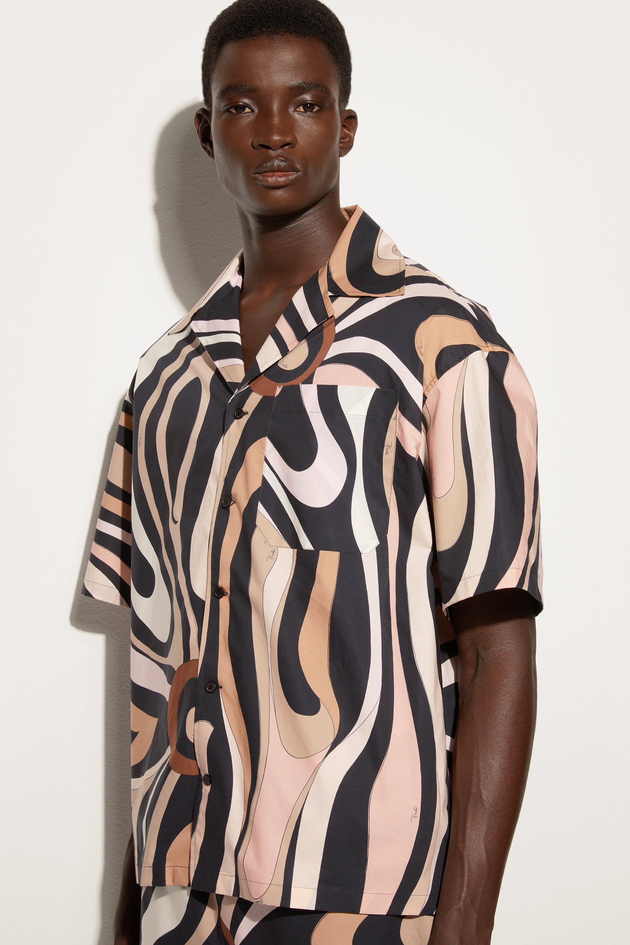 Pucci Marmo Print Bowling Shirt