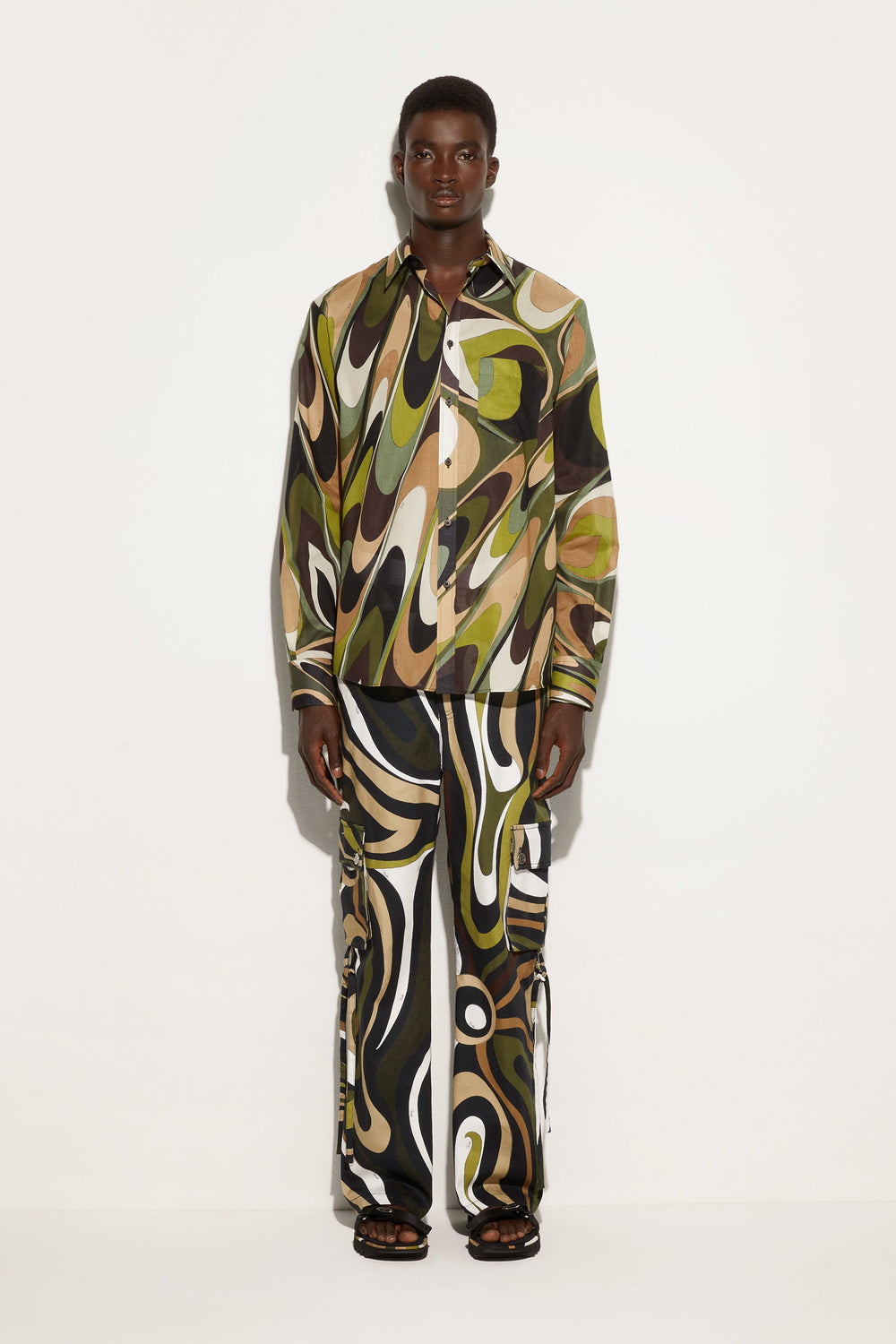 Pucci Marmo Print Cargo Pants