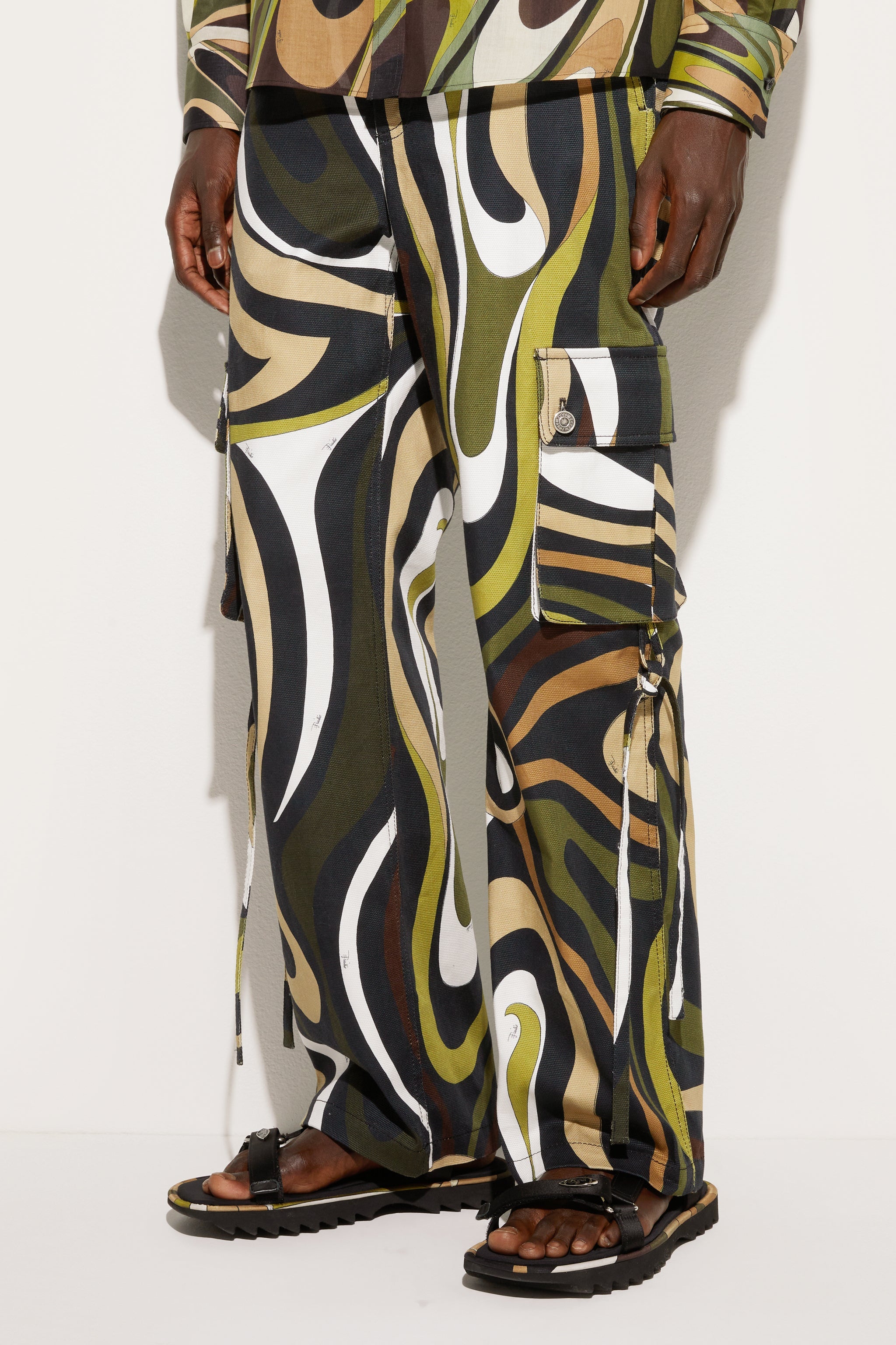 Pucci Marmo Print Cargo Pants