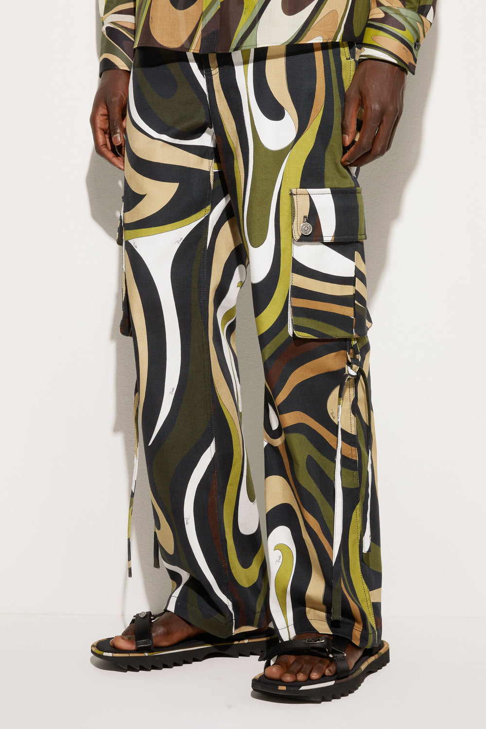 Pucci Marmo Print Cargo Pants