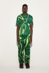 Pucci Flamed Jersey T-Shirt with Allover Print