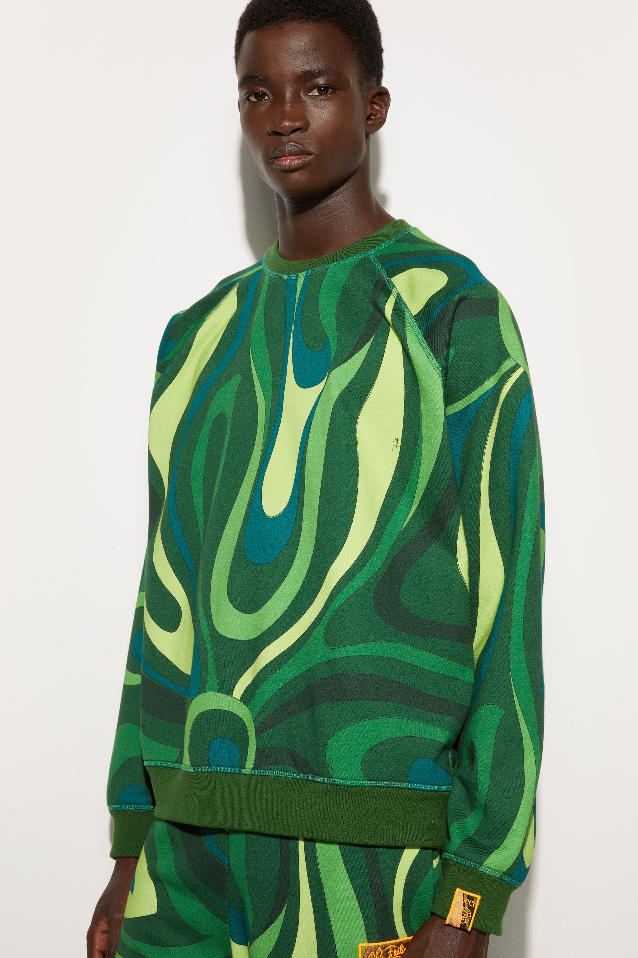 Pucci Marmo Print Fleece Sweatshirt