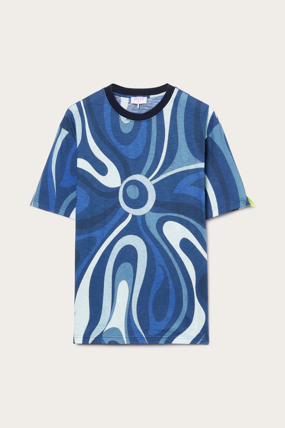 Pucci Flamed Jersey T-Shirt with Allover Print