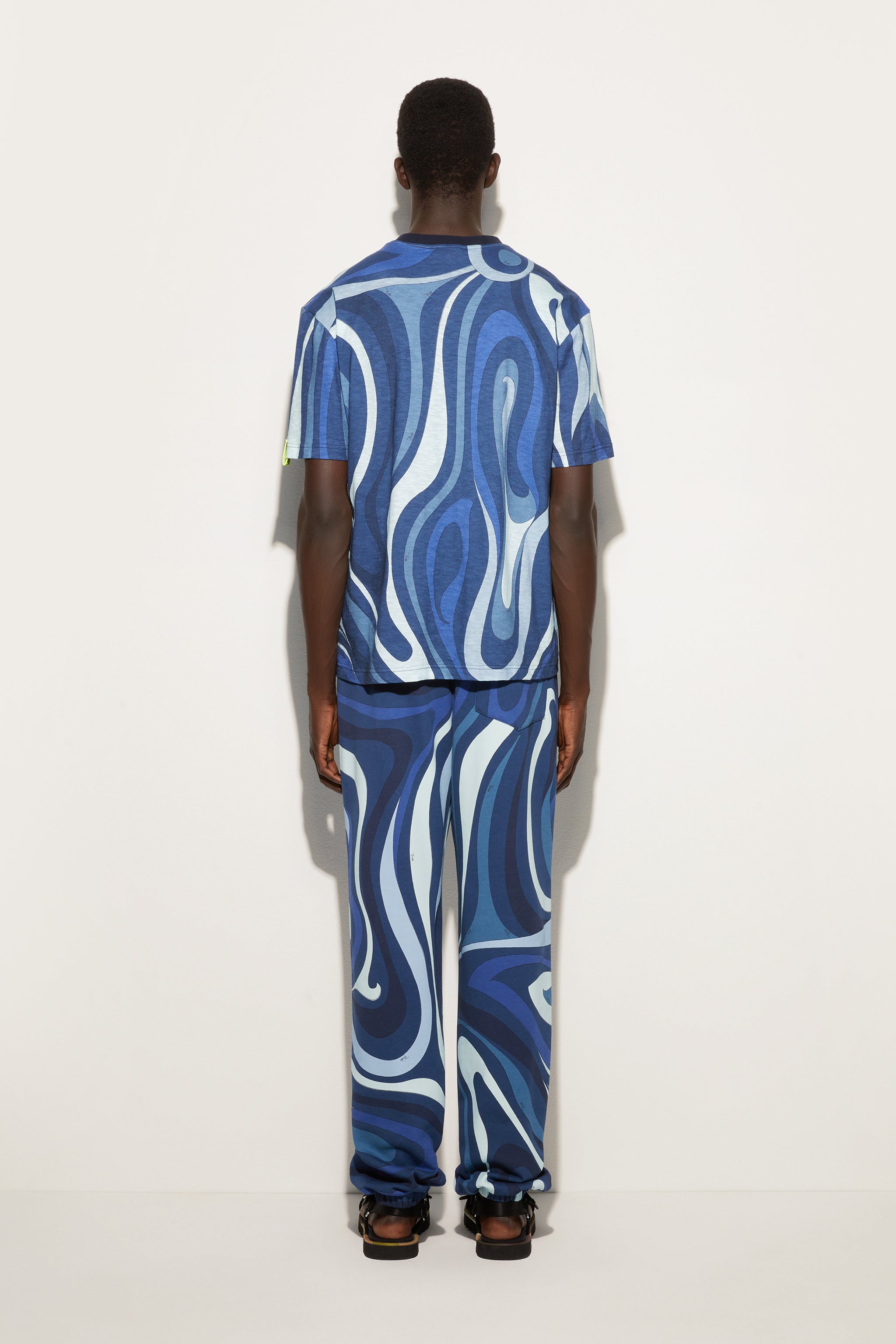 Pucci Flamed Jersey T-Shirt with Allover Print