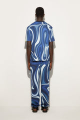 Pucci Flamed Jersey T-Shirt with Allover Print
