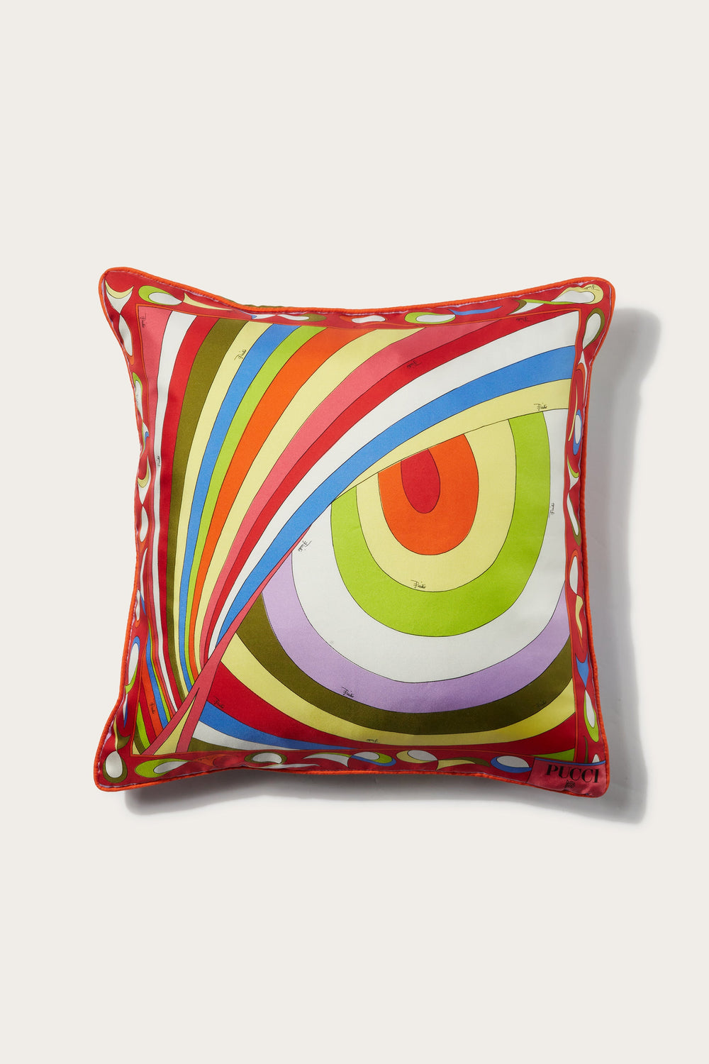 Pucci Orchidee and Iride-Print Small Silk-Twill Cushion