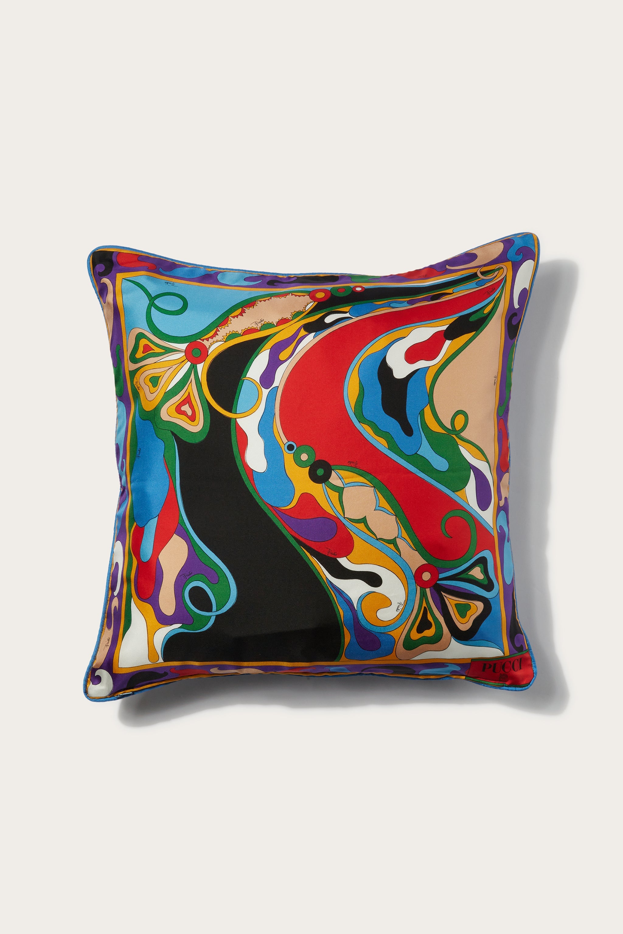 Pucci Orchidee and Iride-Print Small Silk-Twill Cushion