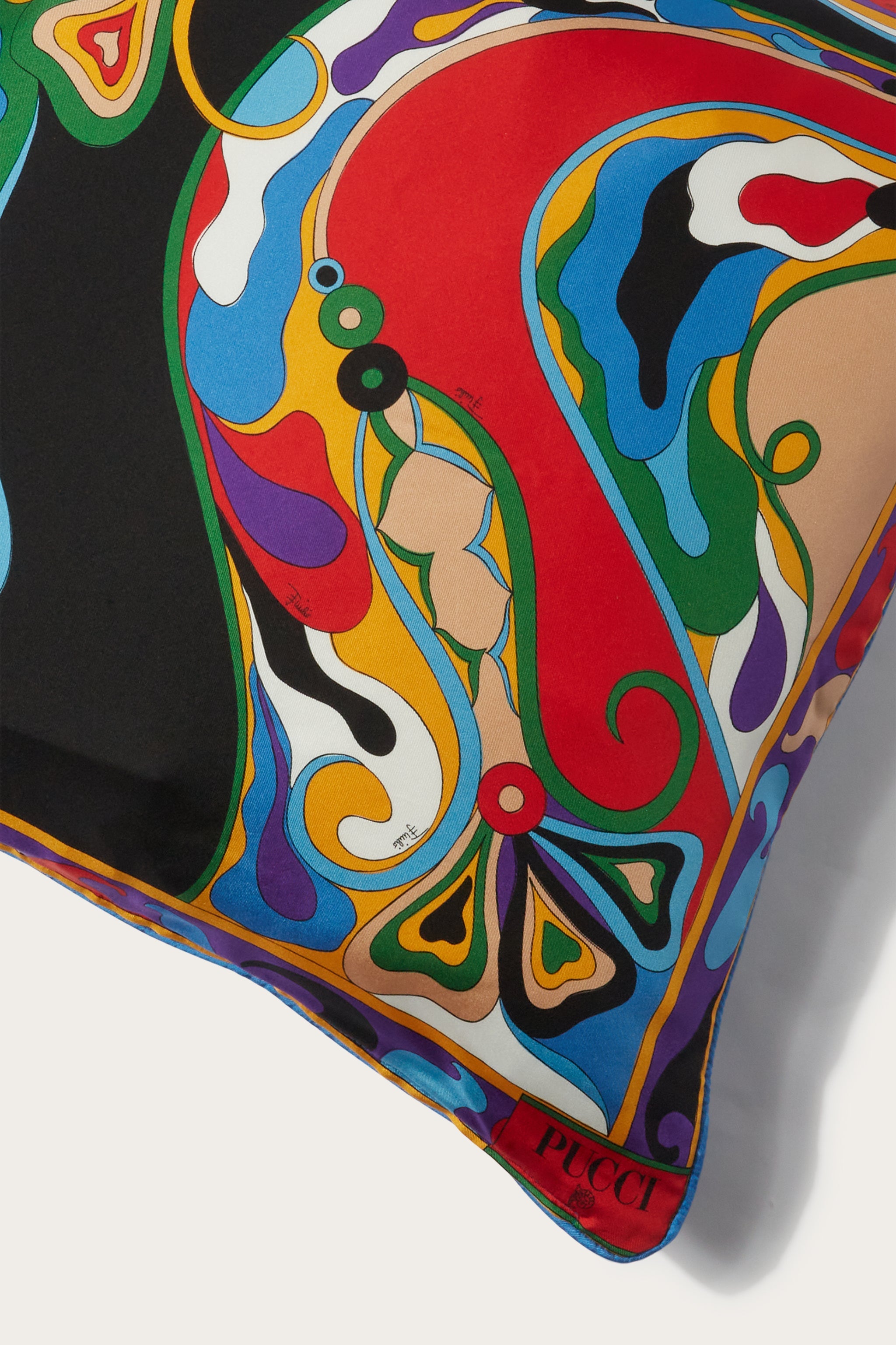Pucci Orchidee and Iride-Print Small Silk-Twill Cushion