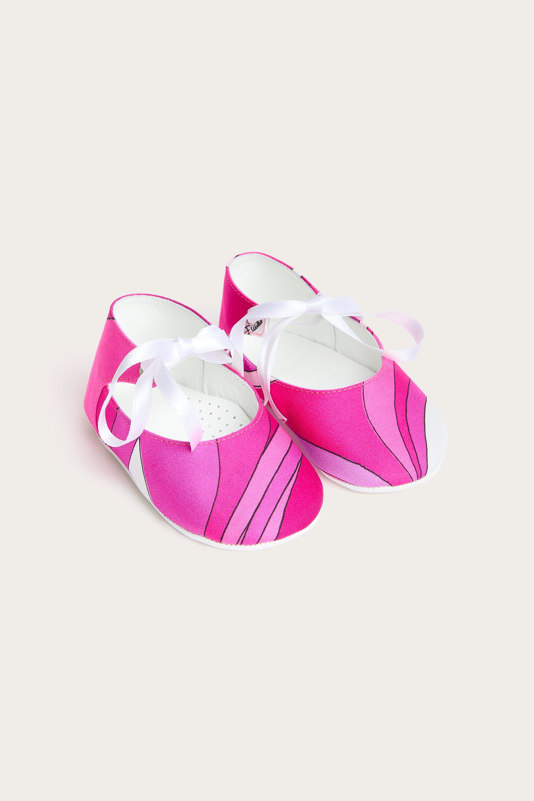 Pucci Onde Print Newborn Ballerina Flats