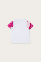 Pucci T-shirt with Logo and Printed Sleeves