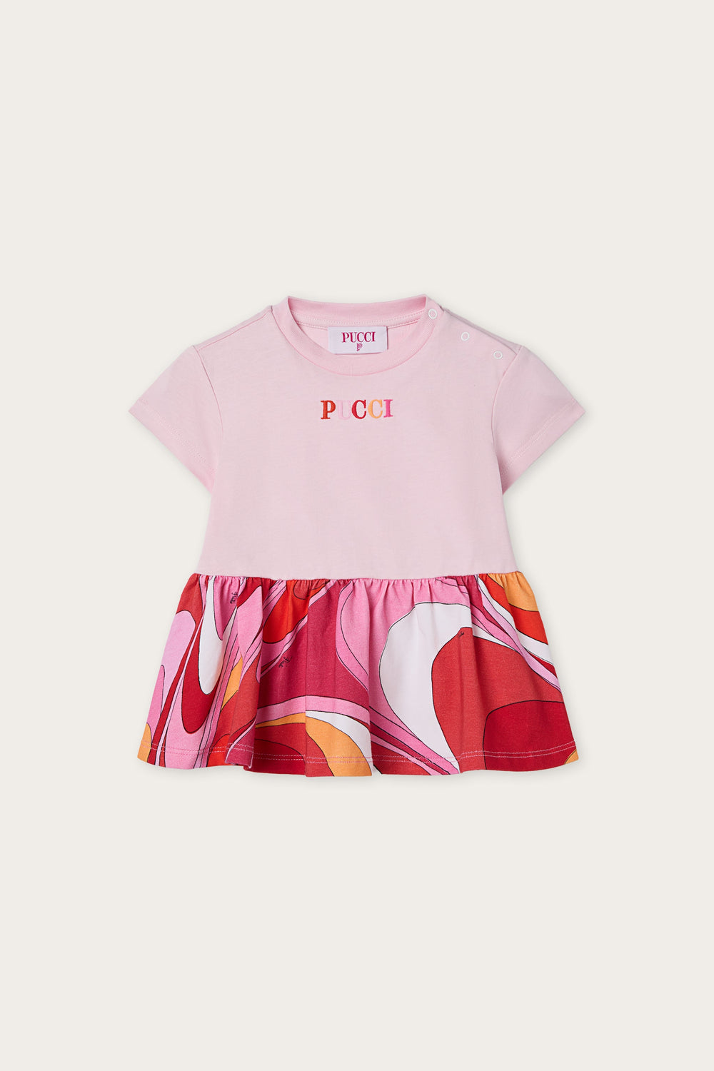Pucci Logo Dress with Printed Skirt