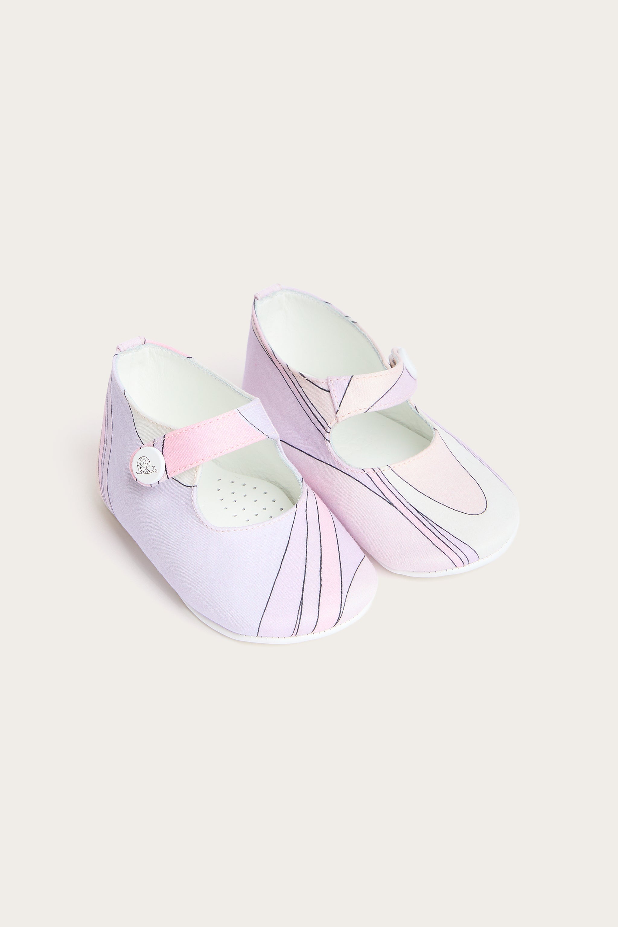 Pucci Onde Print Newborn Ballerina Flats
