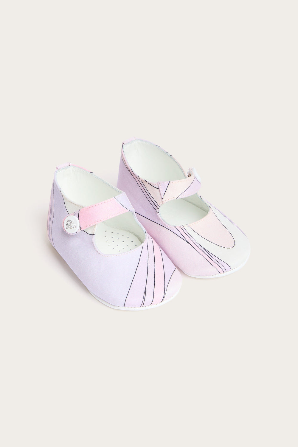 Pucci Onde Print Newborn Ballerina Flats