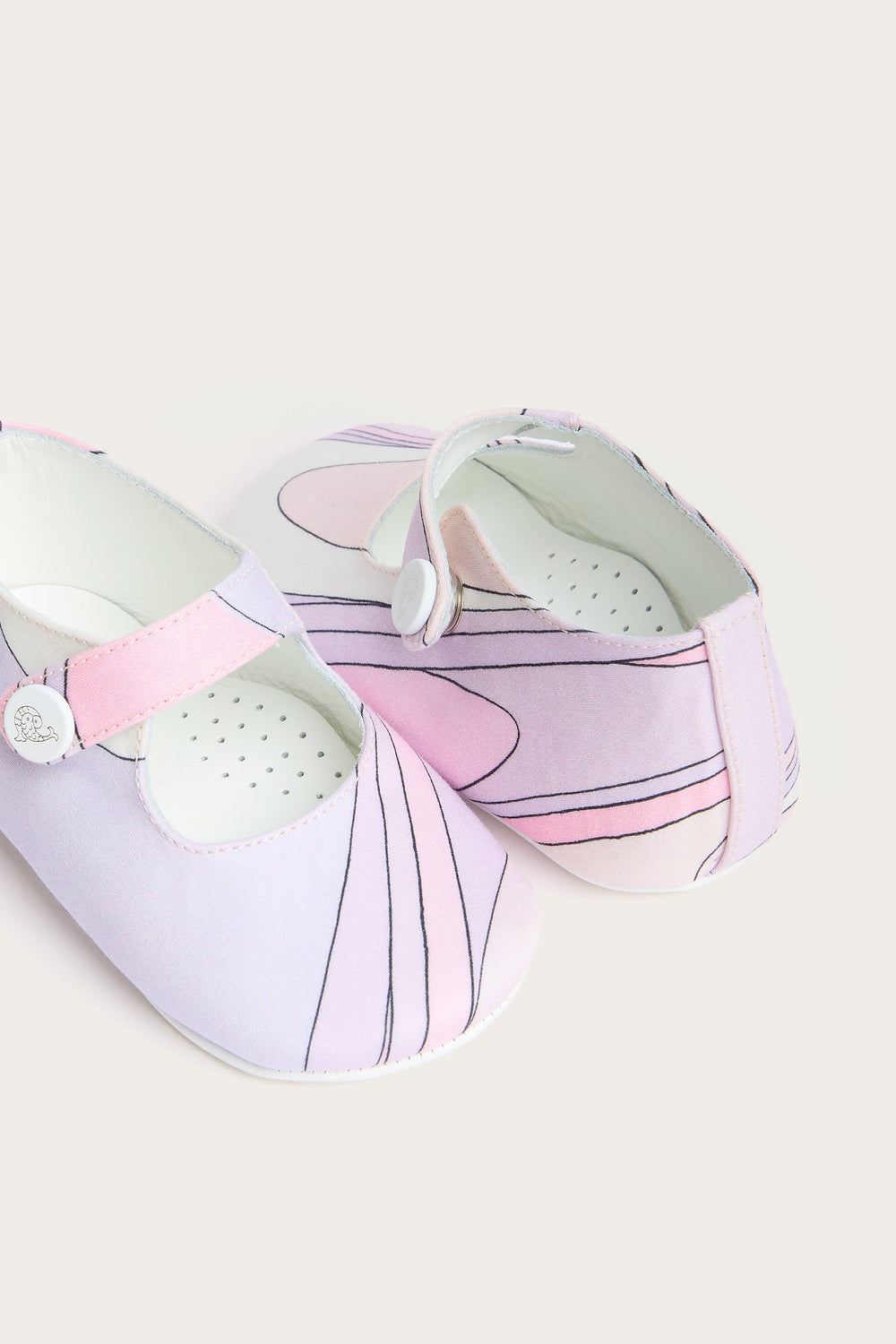 Pucci Onde Print Newborn Ballerina Flats