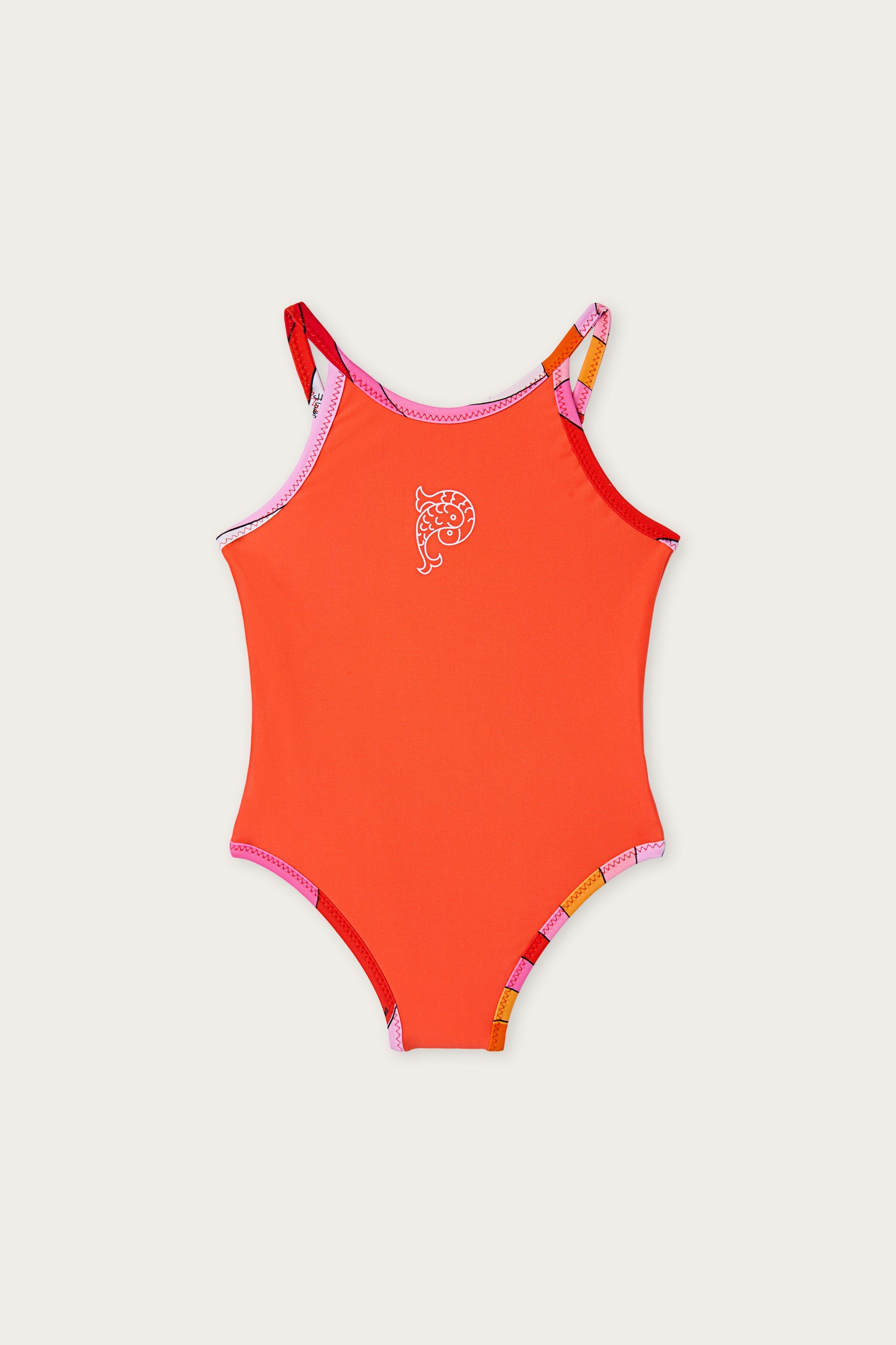 Pucci One-Piece Swimsuit with Fish Logo