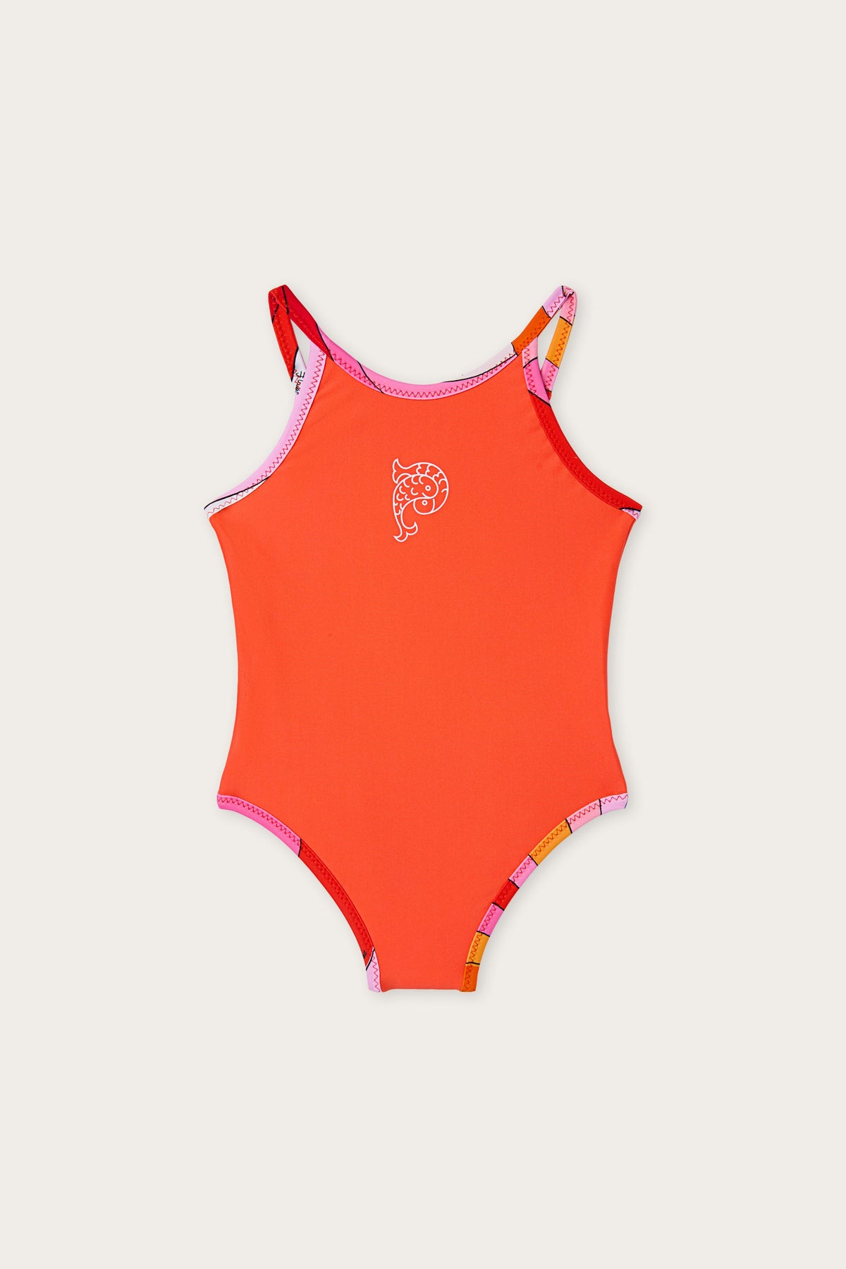 Pucci One-Piece Swimsuit with Fish Logo