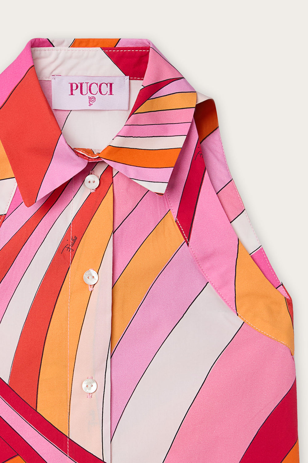 Pucci Iride Print Sleeveless Shirt