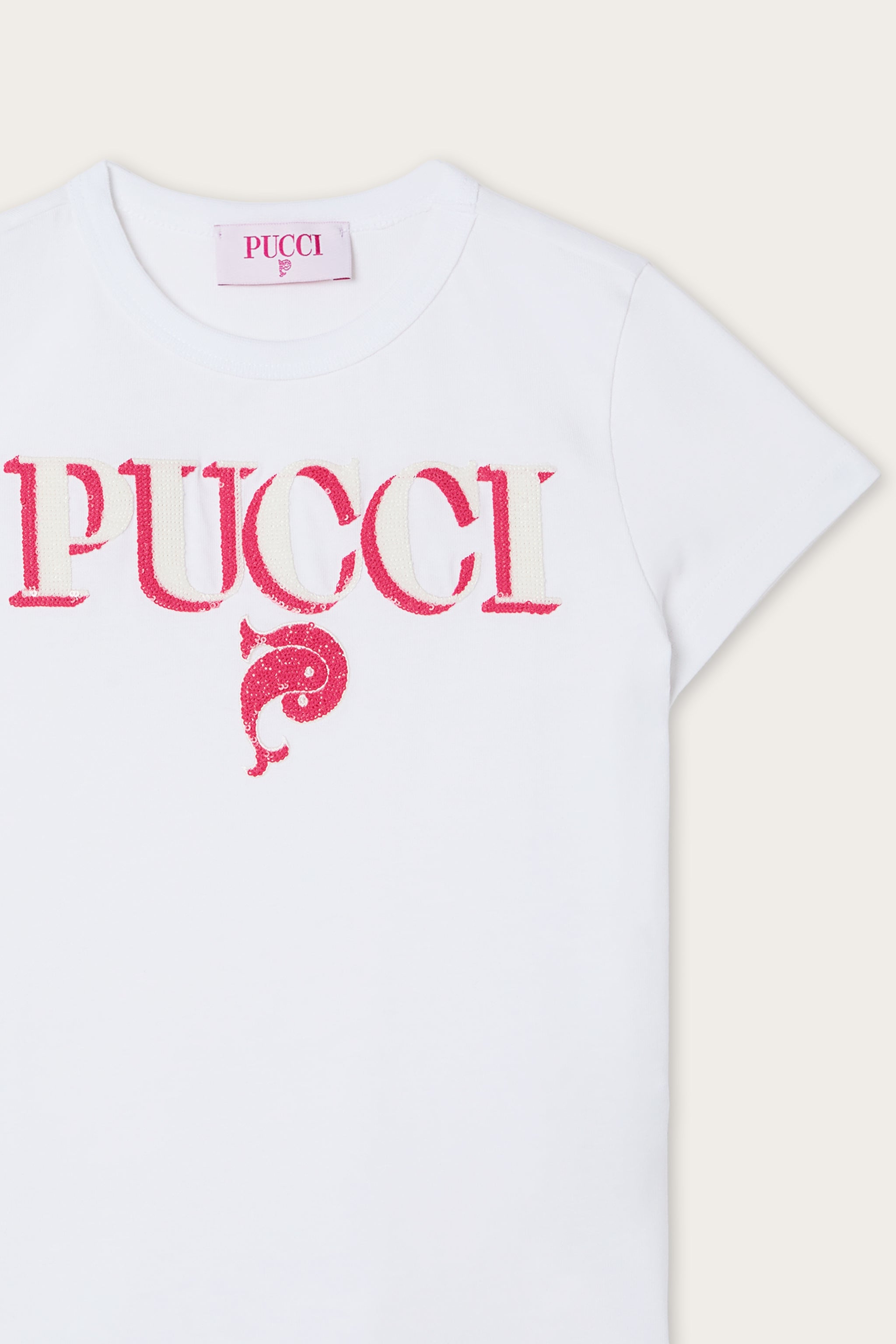 Pucci Sequin-Embellished Logo T-Shirt