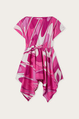 Pucci Onde Print Dress with Asymmetrical Skirt