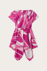 Pucci Onde Print Dress with Asymmetrical Skirt