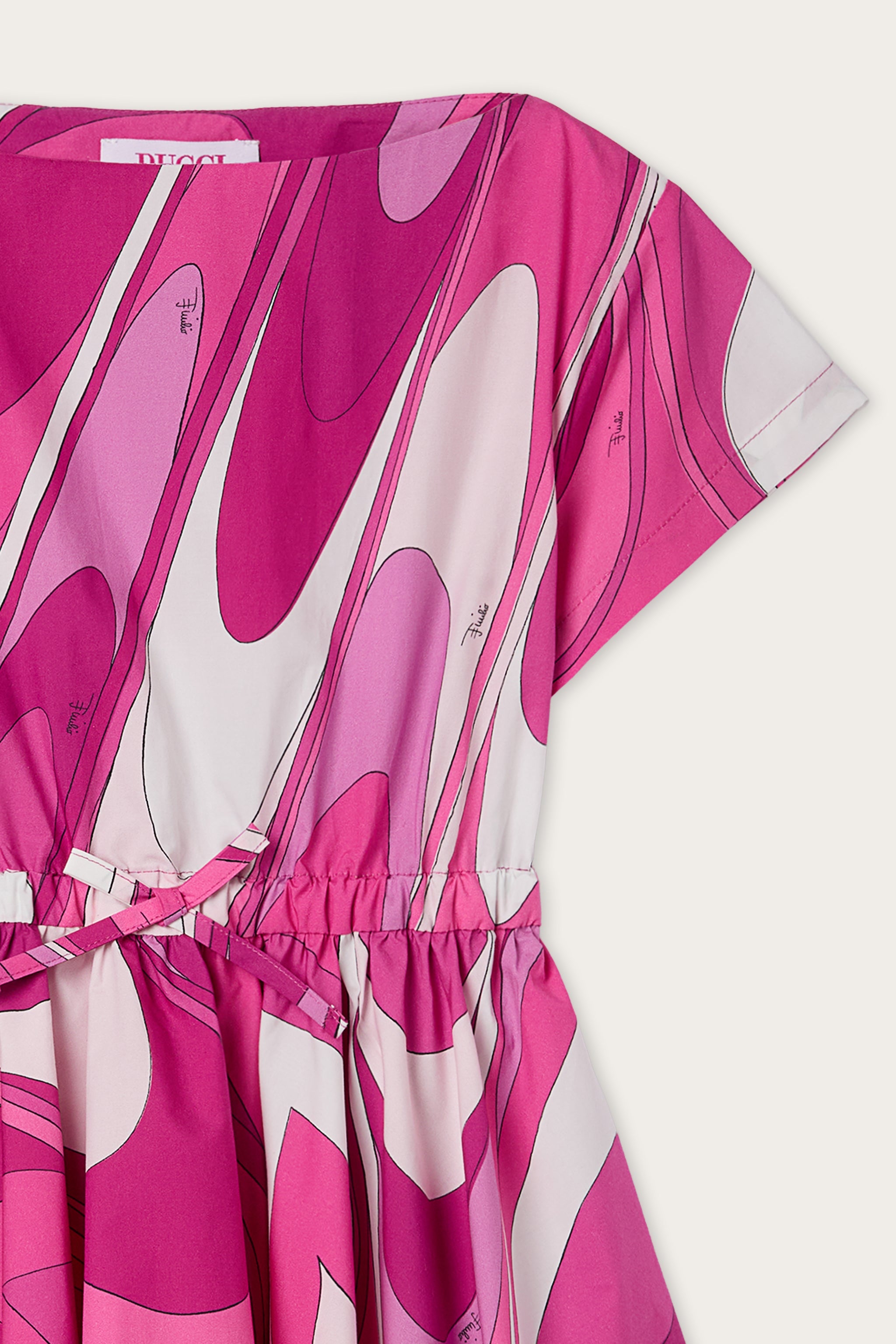 Pucci Onde Print Dress with Asymmetrical Skirt