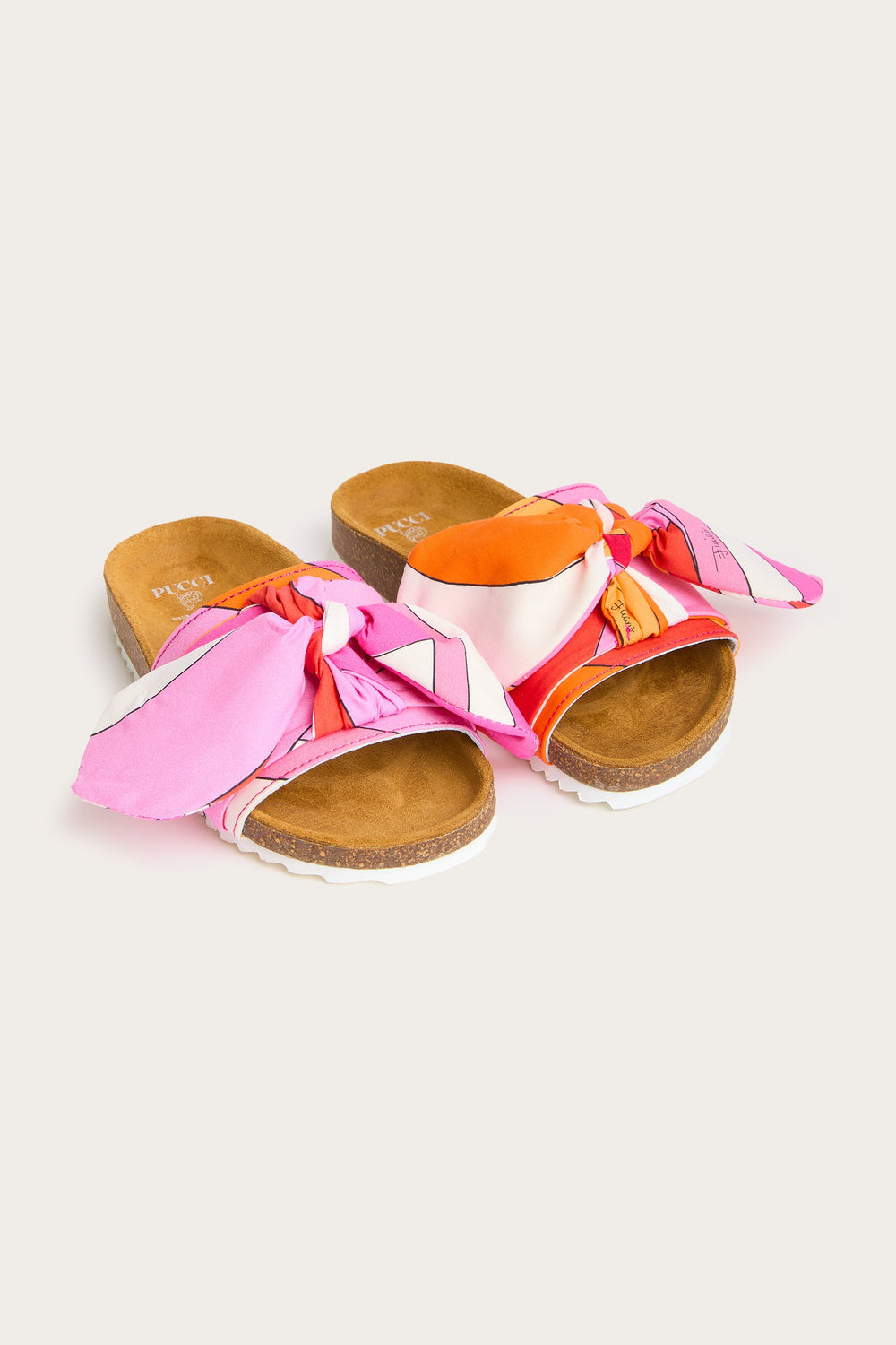 Pucci Iride Print Bow Sandals