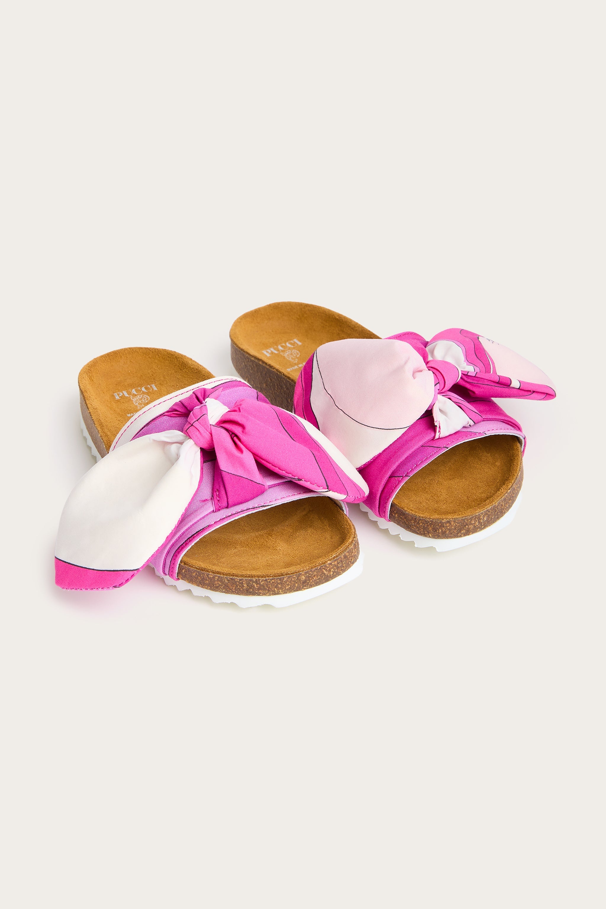 Pucci Onde Print Bow Sandals