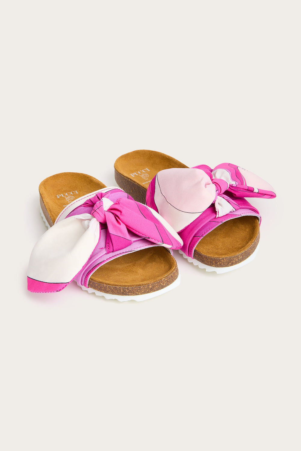 Pucci Onde Print Bow Sandals